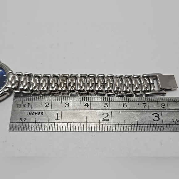 Womens LN Acuet Water Resistant Deep Sapphire Blue Dial Wrist Watch New Battery - Picture 7 of 9